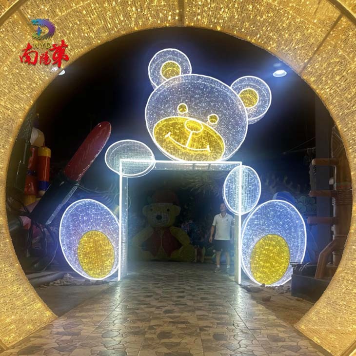 Teddy Bear Christmas Decorative LED Arch Light Tunnel