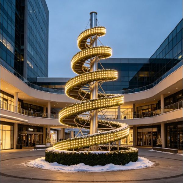 スパイラルクリスマスツリータワー